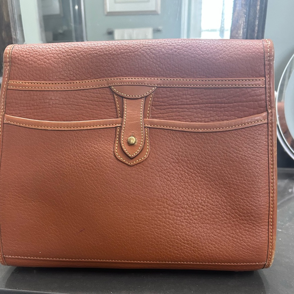 Dooney & Bourke Pebble Leather Messenger in Cognac Brown - Picture 2 of 8